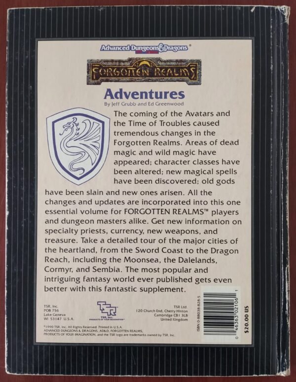 Forgotten Realms Adventures - Advanced Dungeons And Dragons - Image 2