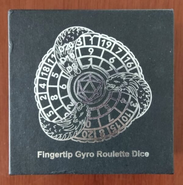 Fingertip Gyro Roulette Dice - Cinza e Vermelho - Dados Jogo Rpg - Image 3