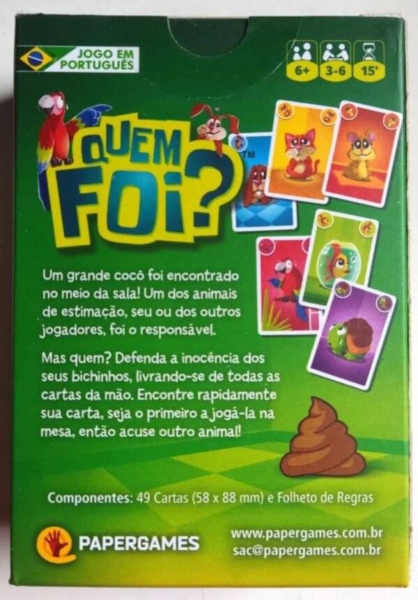 Quem Foi? - Cardgame - Ed. PaperGames - Image 2