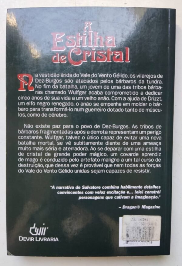 A Lenda De Drizzt Vol. 04 A Estilha de Cristal - Forgotten Realms - Ed. Devir - Image 2