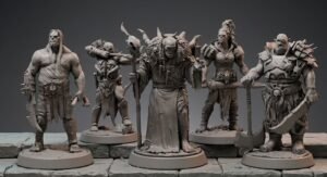 Orcs - Kit com 5 Miniaturas RPG - Dungeons & Dragons