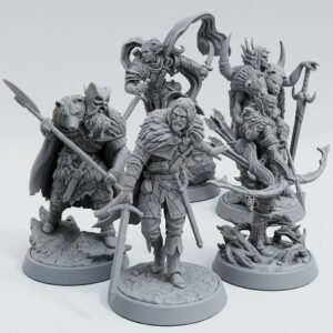 Heróis Combatentes - Kit com 5 Miniaturas RPG - Dungeons & Dragons